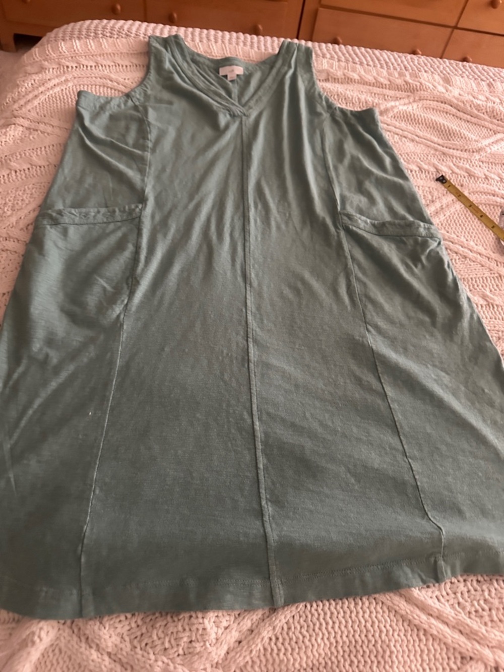 J. Jill Sage Green Midi Shift Dress